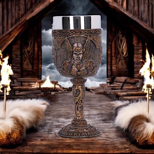 Valkyrie Goblet Norse Viking Ornament Nordic Mythology Valhalla Fantasy Chalice