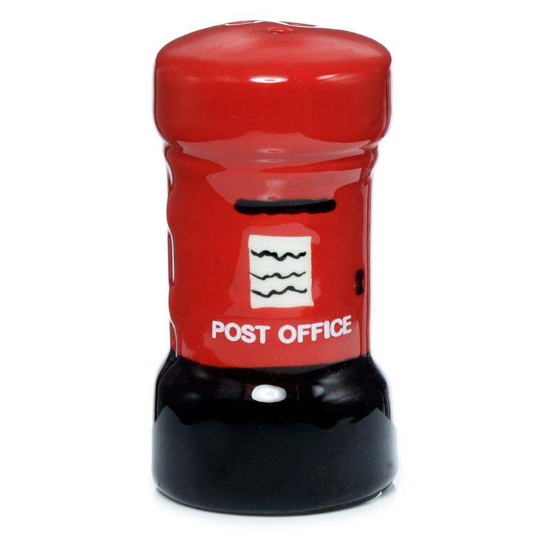 London Inspired Ceramic Salt and Pepper Shakers Red Phone Box Post Office Design