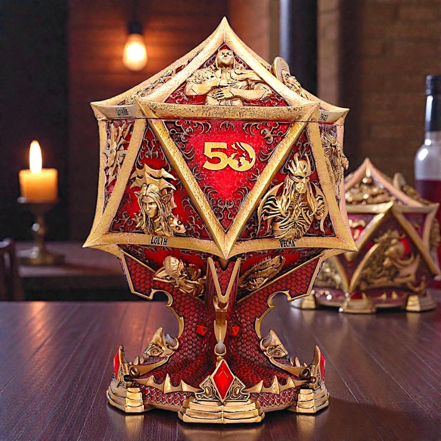 Dungeons & Dragons 50th Anniversary Collector Box Statue Figurine D20 Display