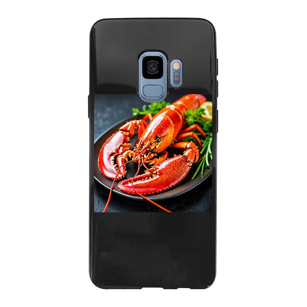 Food Back Printed Black Soft Phone Case