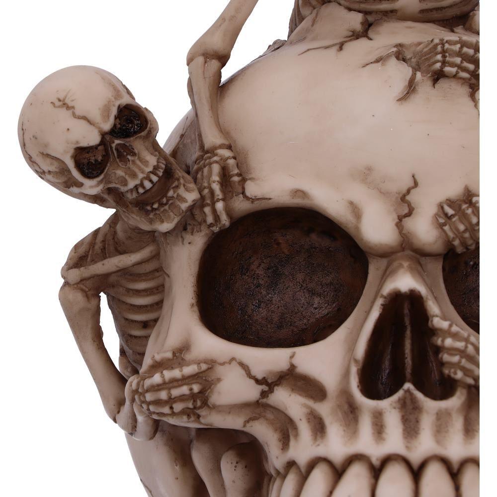 Skeleton Emerging from Skull Ornament Gothic Horror Home Décor Halloween Statue