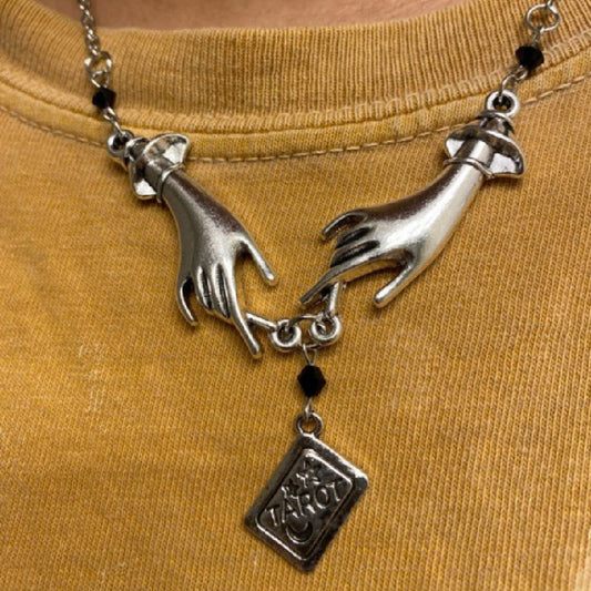 Tarot Witch Point Alphabet Necklace