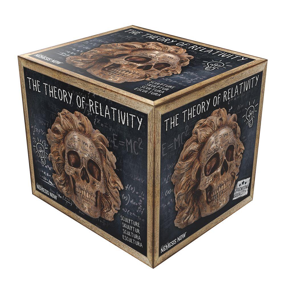 Einstein Skull Sculpture - Theory of Relativity Inspired Figurine, Mathematical Home  Decor