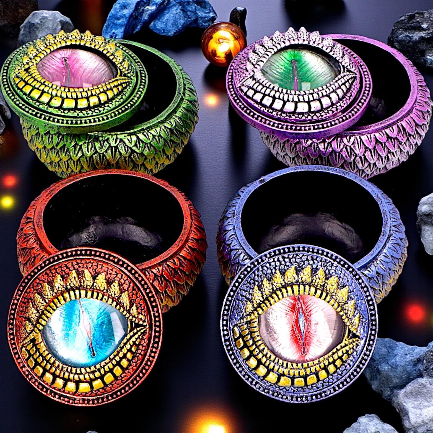 Eyes of Elders Dragon Box Set Gothic Fantasy Storage Magical Home Decor Gift