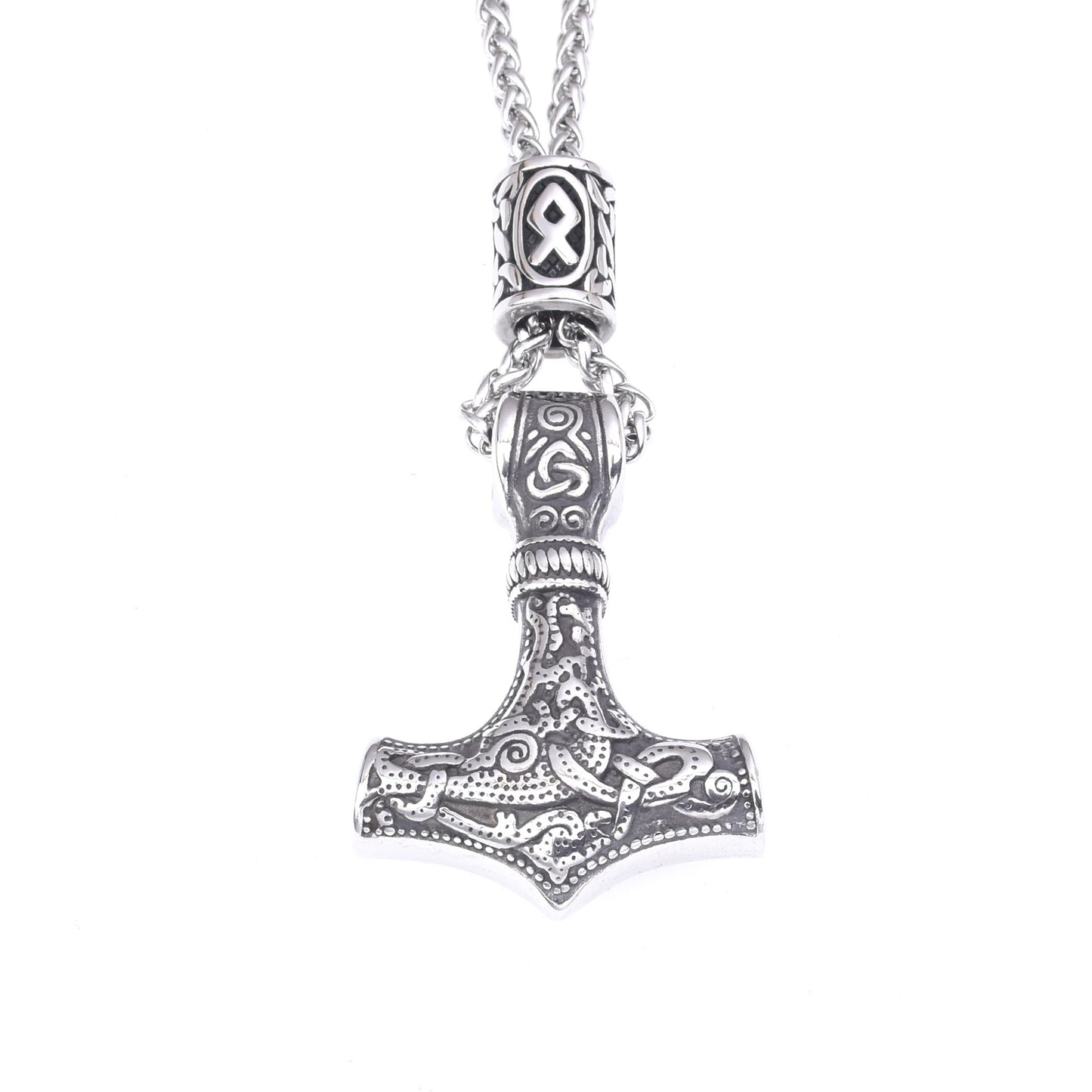 Stainless Steel Viking Impactor Pendant Necklace