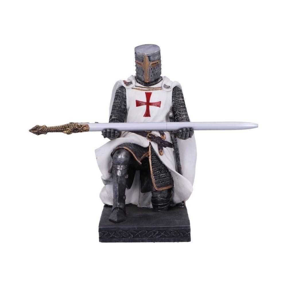 Medieval Knight Pen Holder | Templar Crusader Design | Unique Office Desk Accessory | Gothic Gift Idea