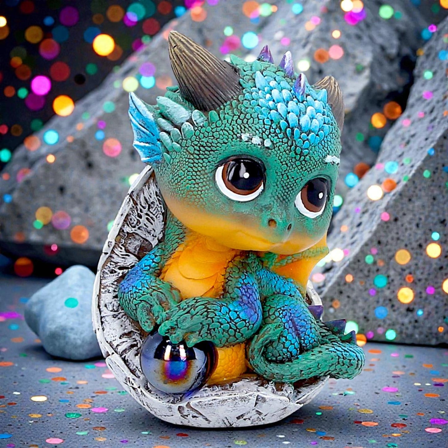 Fantasy Mini Dragon Statue Ornament Cute Mythical Creature Display Figurine Art