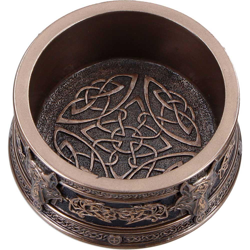 Fenrir Treasure Box Norse Mythology Viking Wolf Rune Storage Keepsake Trinket