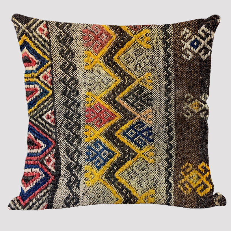 Bohemian Linen Pillow Ethnic Style