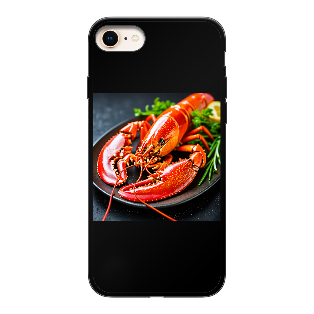 Food Back Printed Black Soft Phone Case