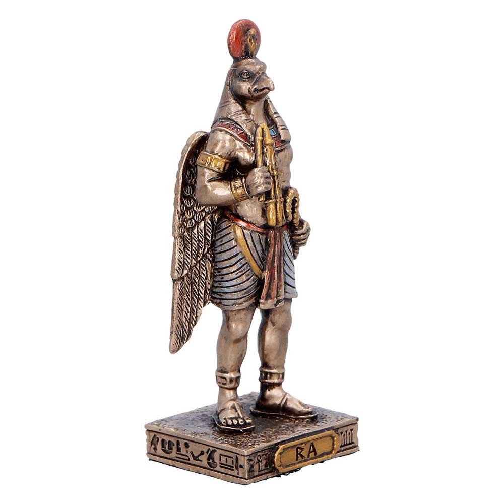 Small Ra Sun God Mini Figurine Egyptian Mythology Statue Ancient Egypt Decor