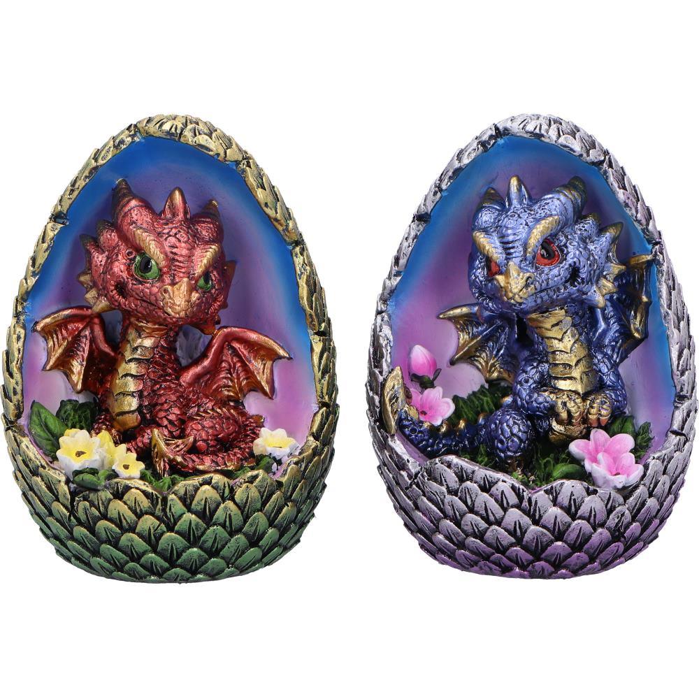 Enchanted Gothic Fantasy Dragon Egg Figurines Blooming Brood Collectible Statue