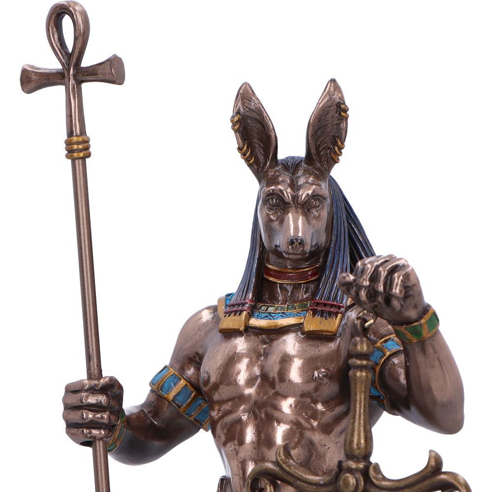Egyptian Anubis Figurine Mythological Statue God of Death with Ankh and Scales