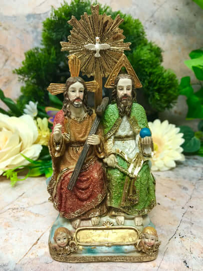 Holy Trinity Religious Sculpture God Jesus Christ Holy Spirit Statue for Home or Chapel