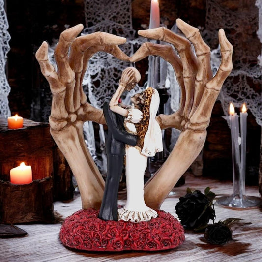 Gothic Skeleton Wedding Figurine Fantasy Art Decor Romantic Halloween Gift