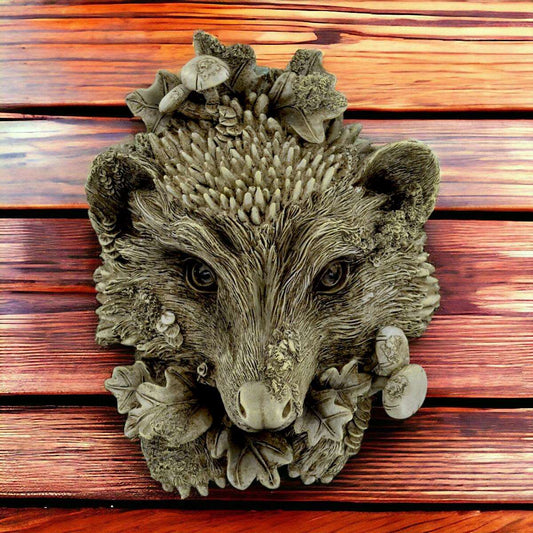 Adorable Resin Hedgehog Wall Plaque – Woodland Garden Decor