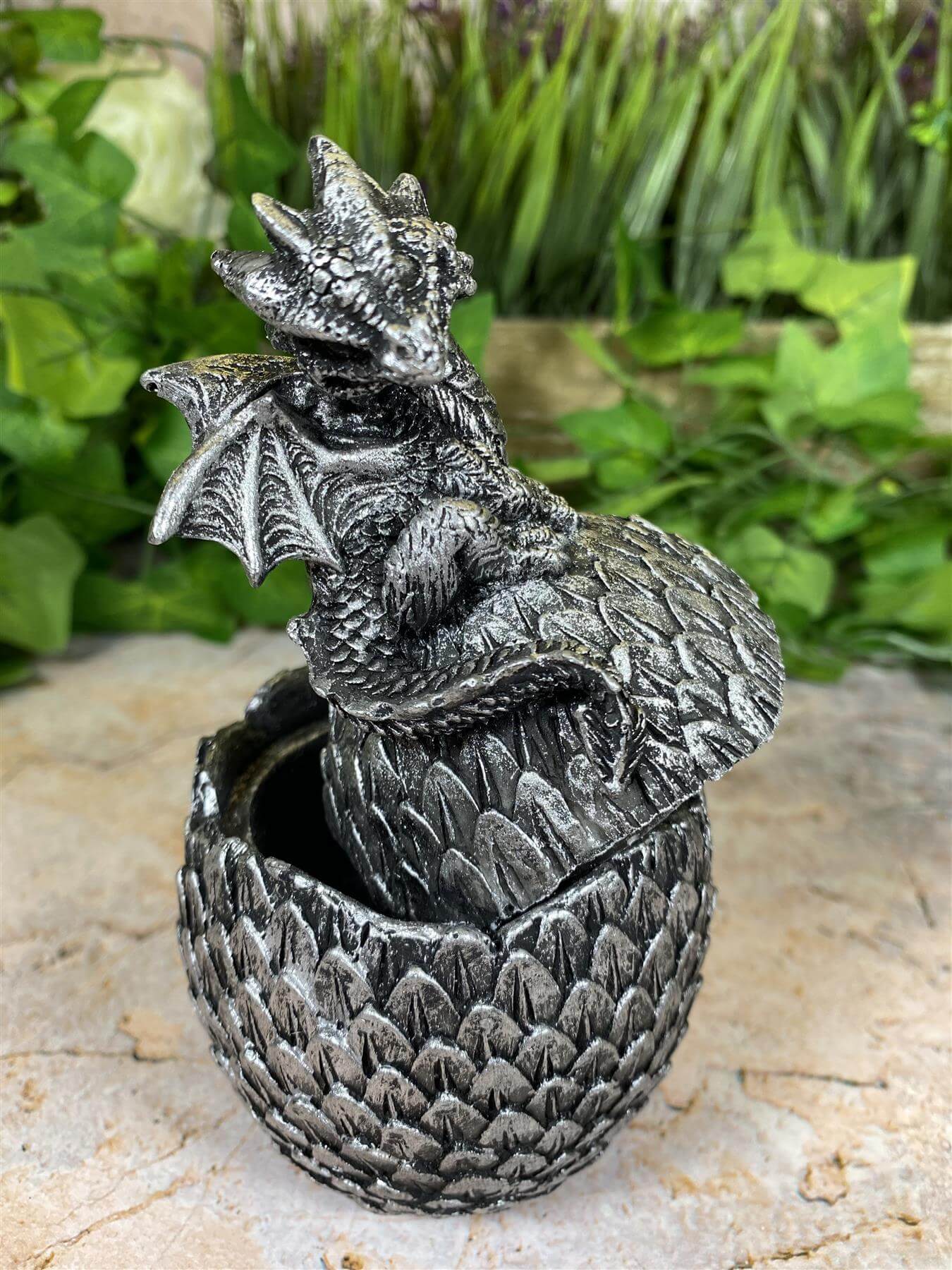 Dragon Trinket Box Figurine | Mystical Resin Storage | Fantasy Decorative Box | Mythical Creature Keepsake | Boxed Dragon Statue