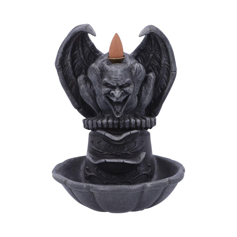 Dark Gargoyle Incense Cone Burner Gothic Backflow Smoke Tower Horror Statue
