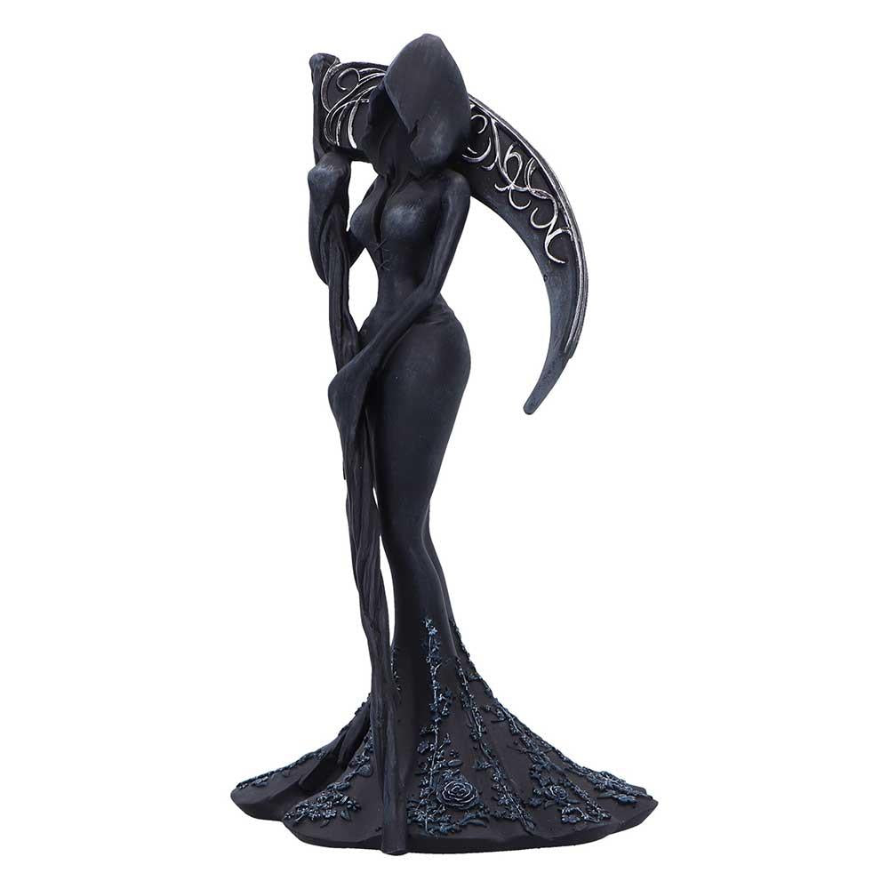 Femme Fatale Reaper Statue Gothic Hooded Female Scythe Dark Angel Ornament Fantasy Decor