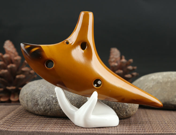 12-Hole Smoldering Ocarina – Handcrafted Fiery Wind Instrument