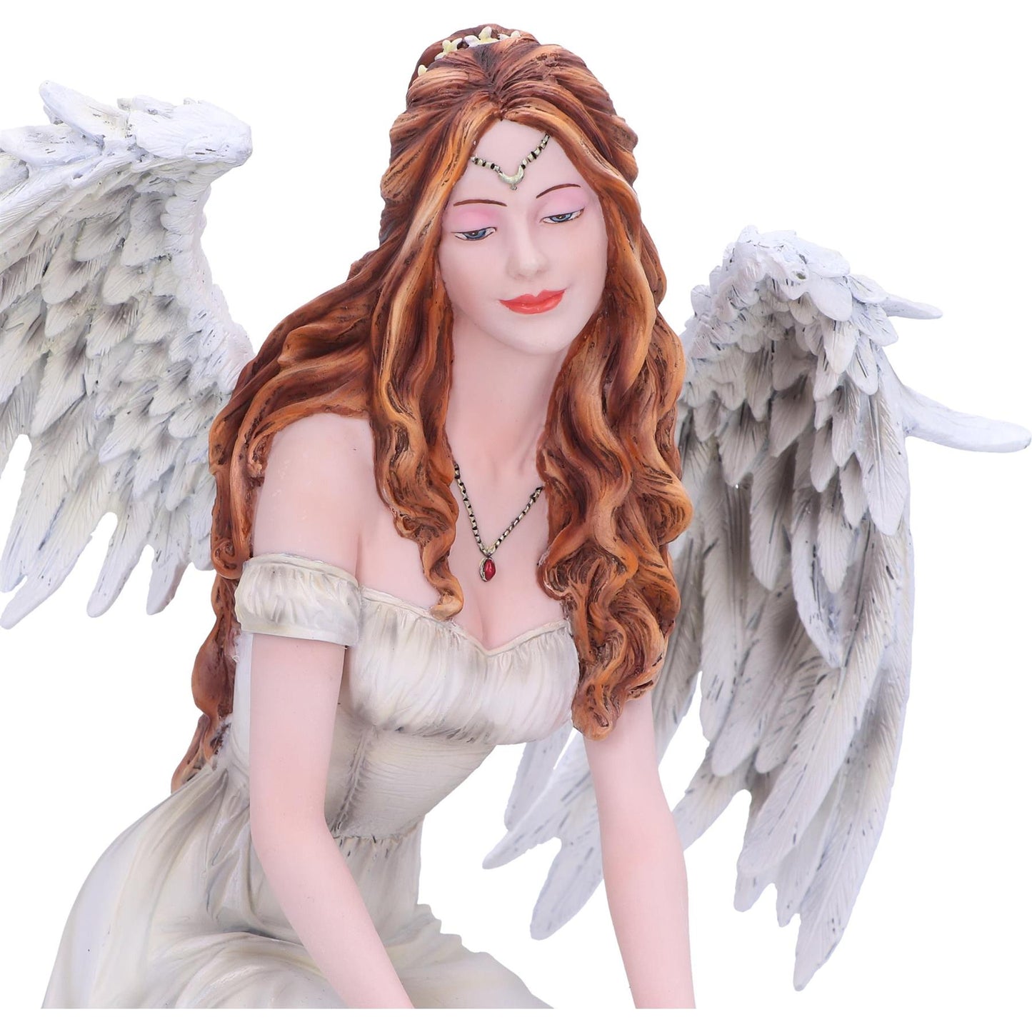 Enchanting Angelic Angel Figurine Mystical Fantasy Sculpture Home Decor Boxed