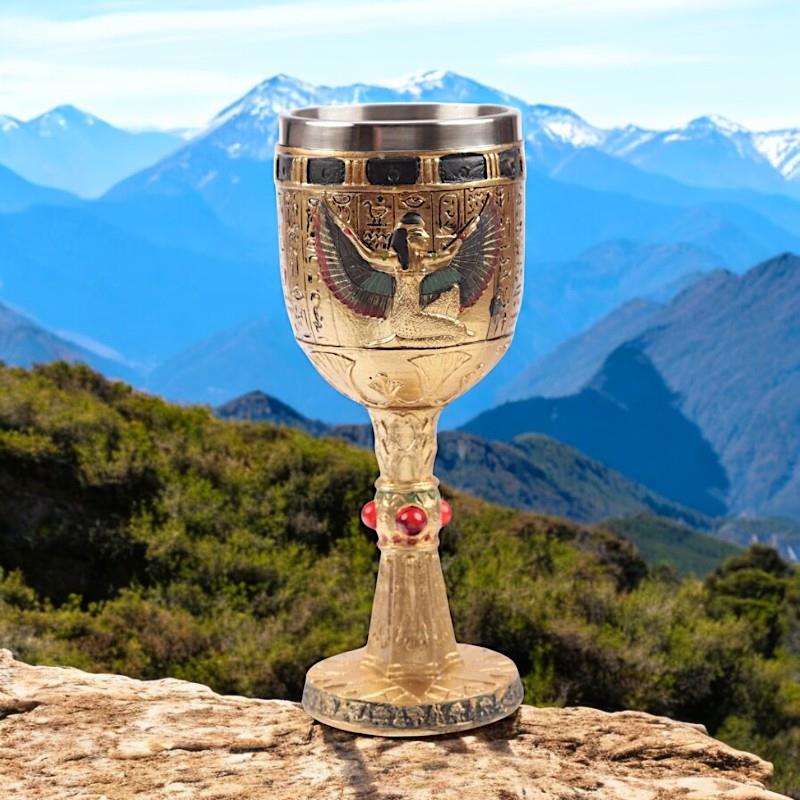 Egyptian Isis Goblet - Stunning Decorative Chalice - Egyptian Decor Ornament