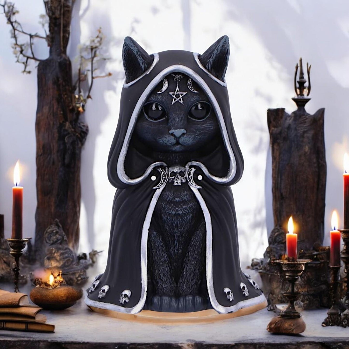 Zefur Collectible Cat Figurine – 10cm Cult Cuties Gothic Ornament