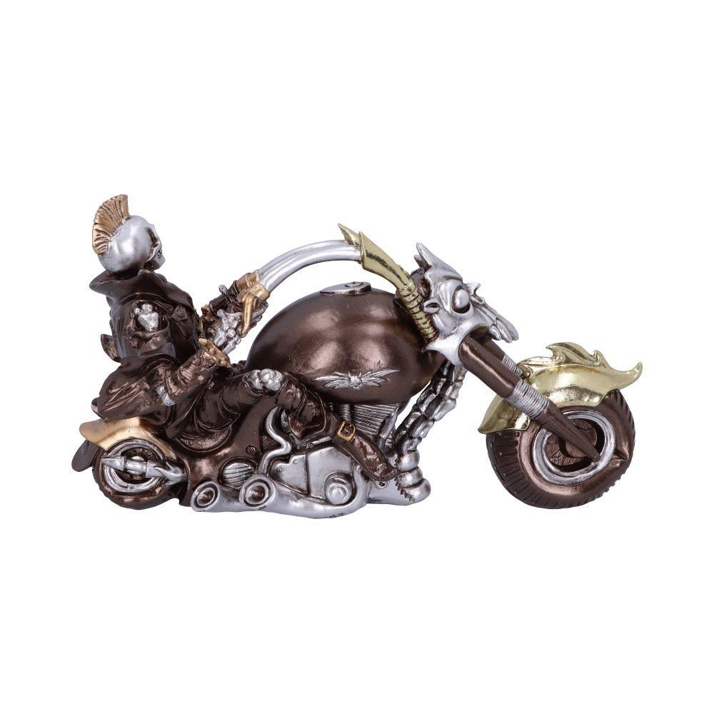 Steampunk Skeleton Motorbike Figurine Gothic Rider Statue Fantasy Horror Ornament