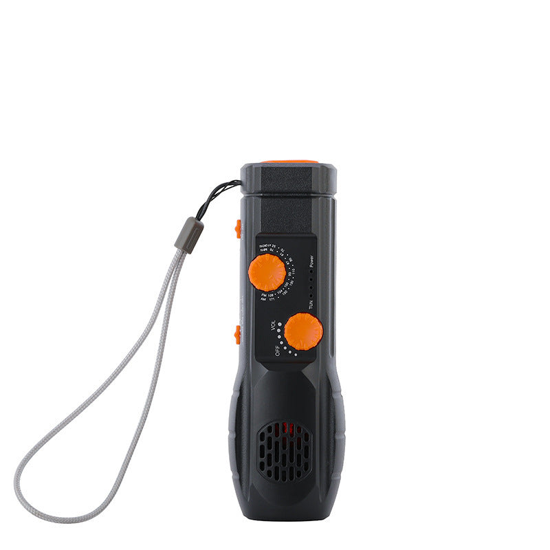 Hand-cranked Multifunctional Flashlight Radio Emergency Mobile Phone Charging Function