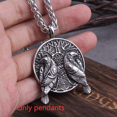 Vintage Norse Mythology Viking Odin Eagle Pendant