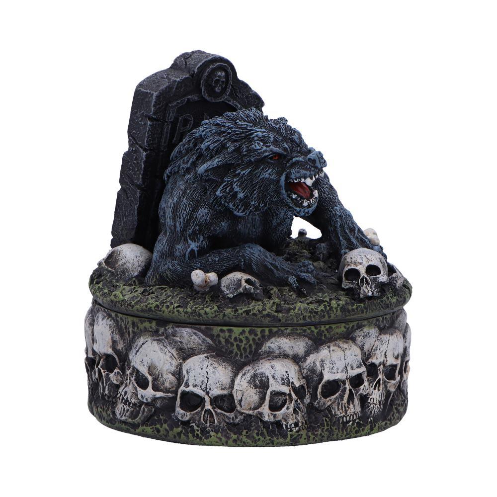 Horror Werewolf Figurine Box Gothic Storage Dark Figurine Trinket Holder Occult Art