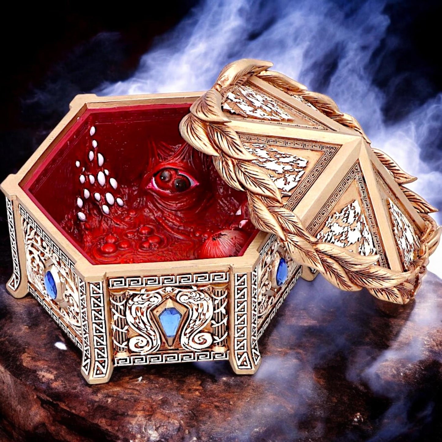 Fantasy Pandora's Box Trinket Storage Gothic Mystical Ornament Horror Sculpture