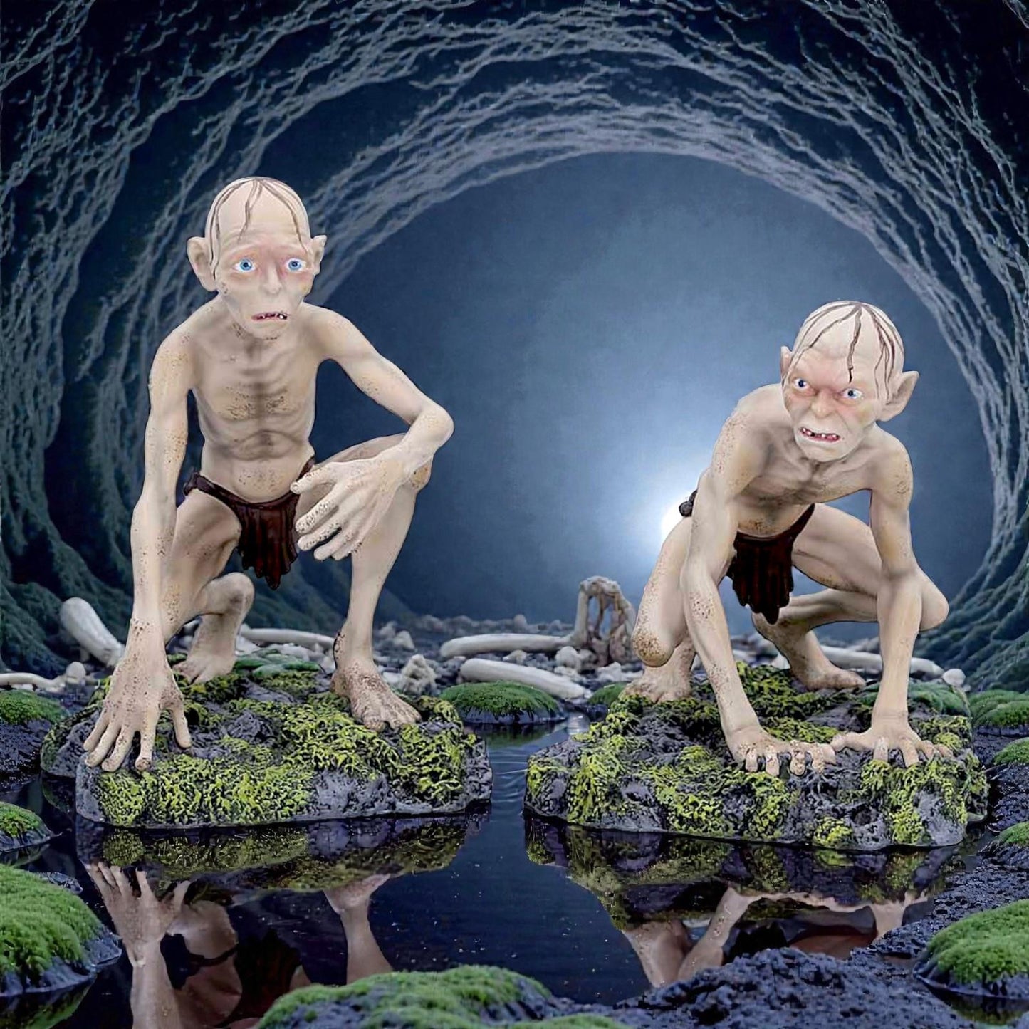 Official Lord of the Rings Gollum Smeagol Figurines Set Fantasy Collectible Decor