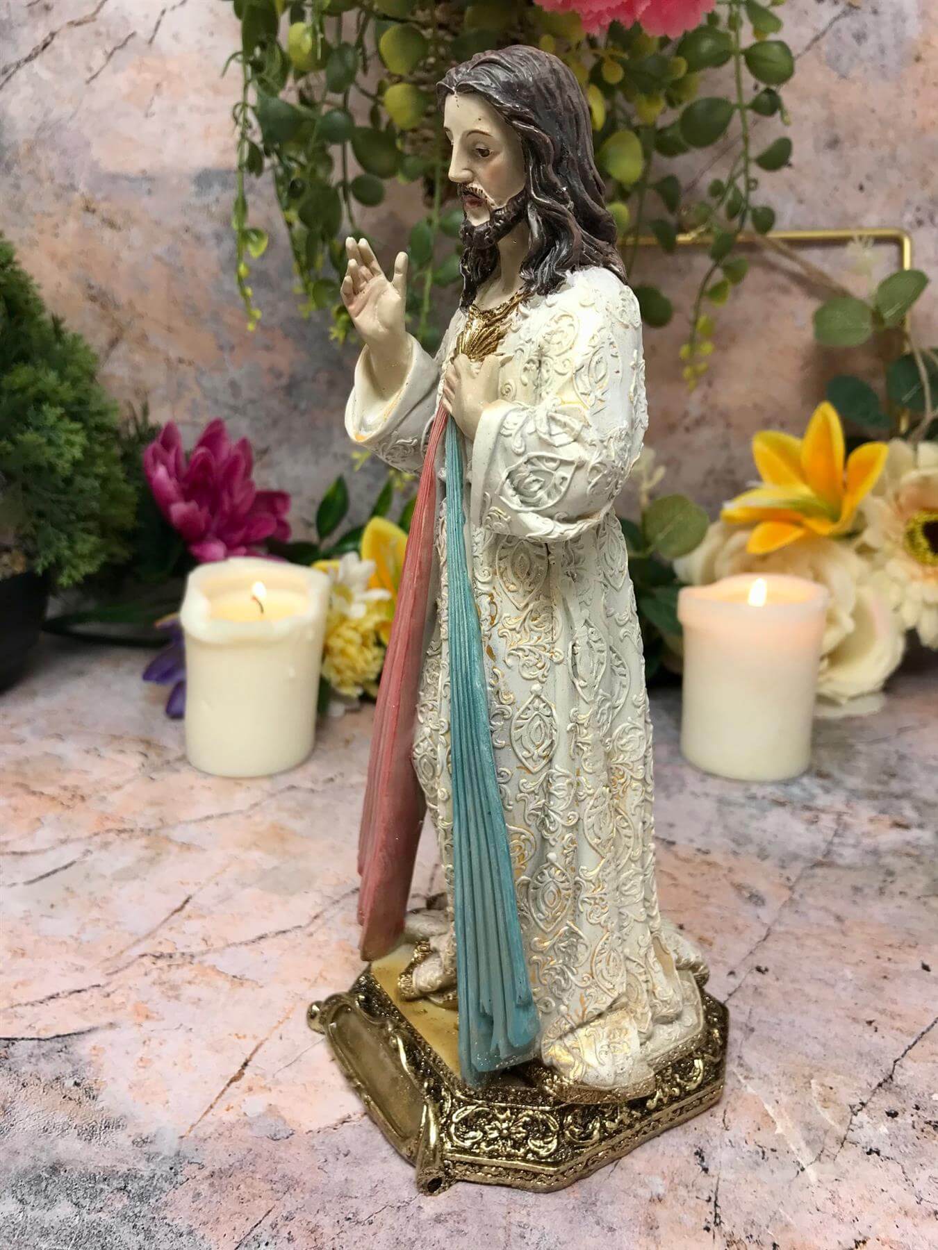 Divine Mercy Jesus Statue Home Decoration Sculpture Religious Gift Ornament