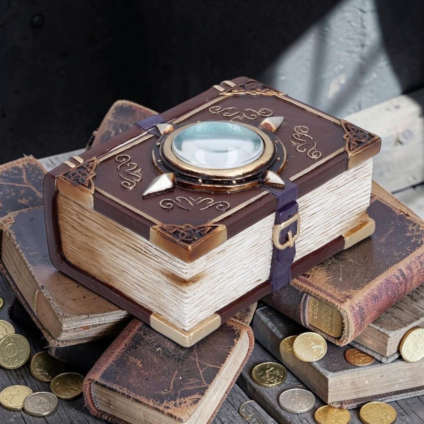 Spell Book Trinket Box Gothic Wiccan Witchcraft Jewellery Keepsake Ornament