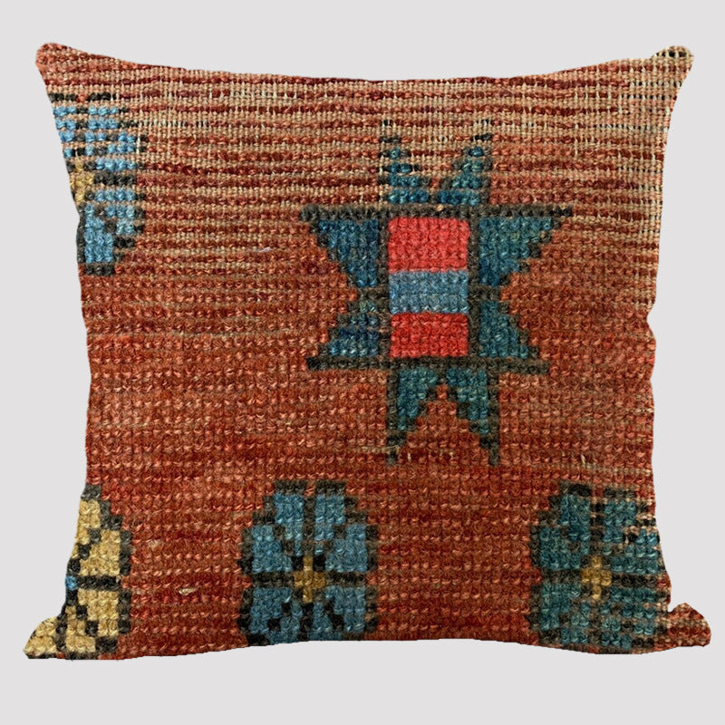 Bohemian Linen Pillow Ethnic Style