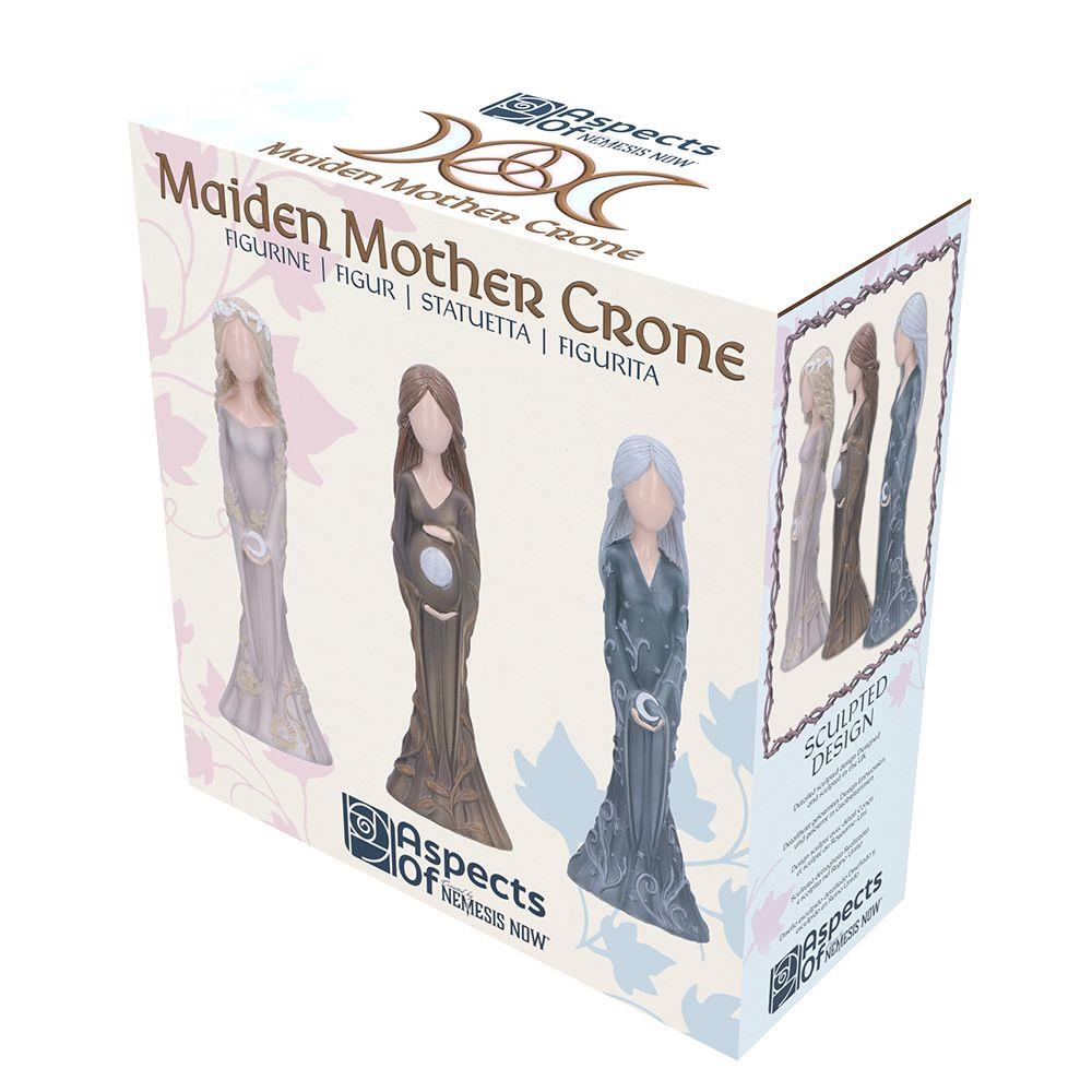 Wiccan Maiden, Mother & Crone Figurines Set 15cm Triple Goddess Statues Spiritual Altar Decor