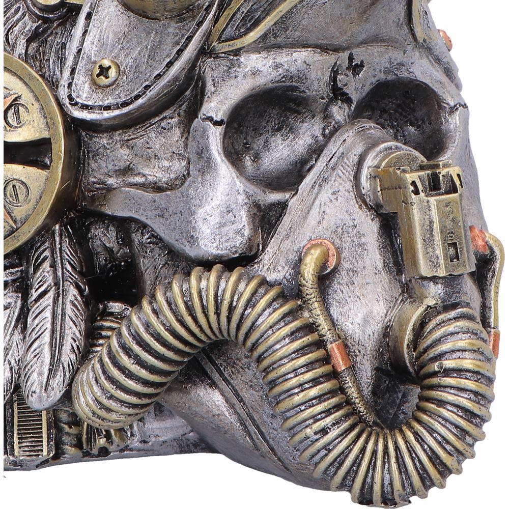 Steampunk Indian Skull Ornament Mechanical Feather Headdress Gothic Decor