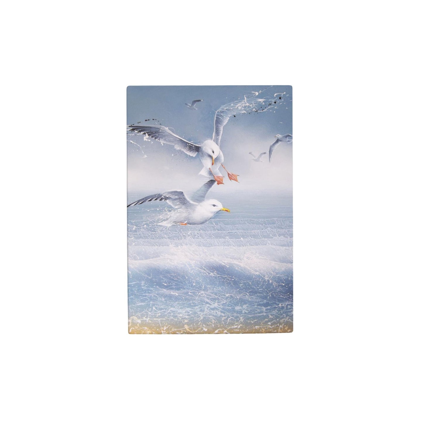 GULLS Ceramic Art Tile by D. Finney | 30x20 cm | Wall Hanging Decor | Seaside Nature Art in Gift Box