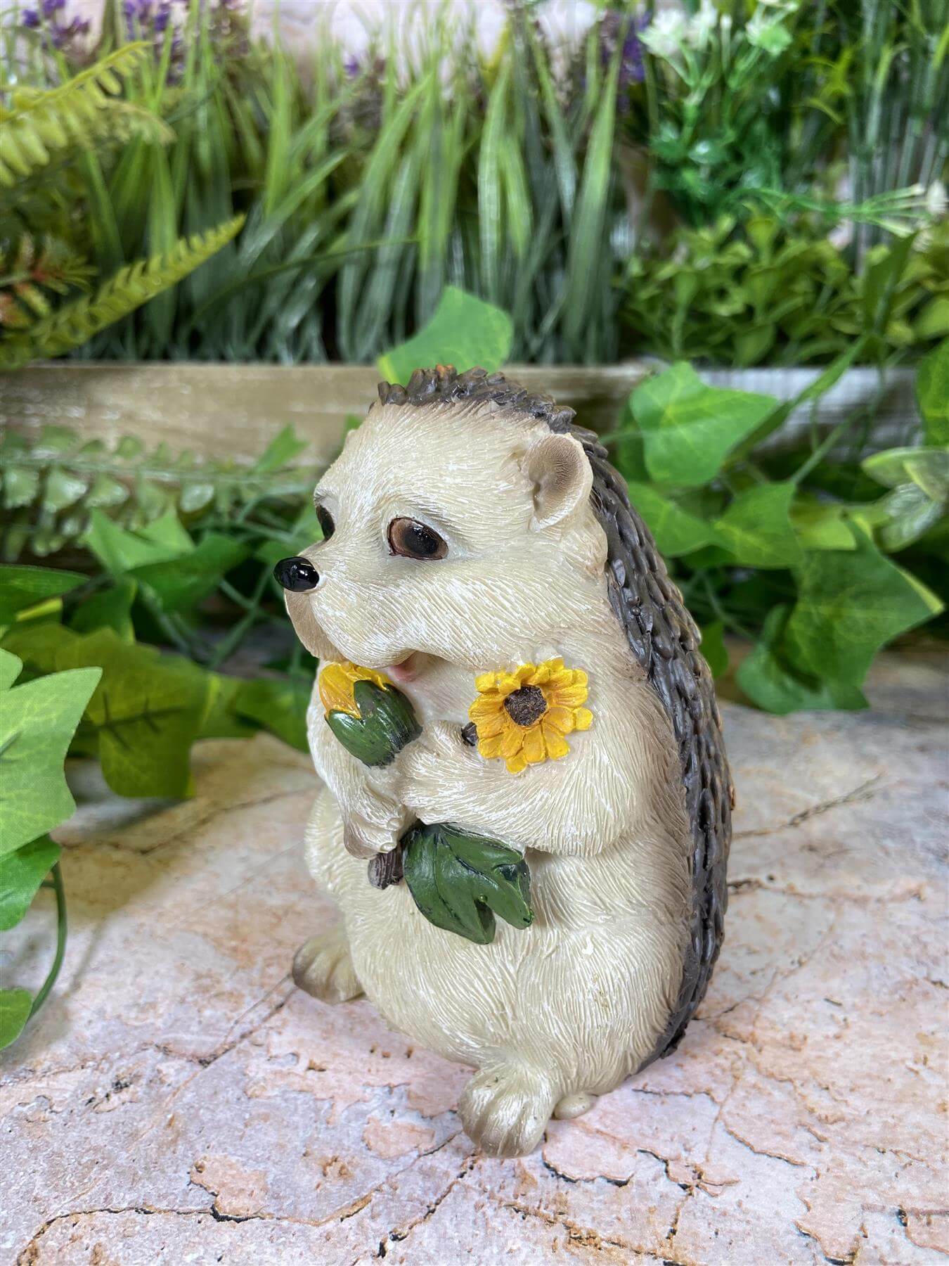 Whimsical Hedgehog Garden Ornament Handmade Resin Figurine Home Decor-Osiris Craftworks