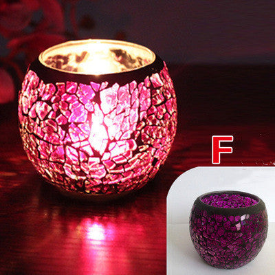 European Glass Mosaic Candle Holder Gift Ornament