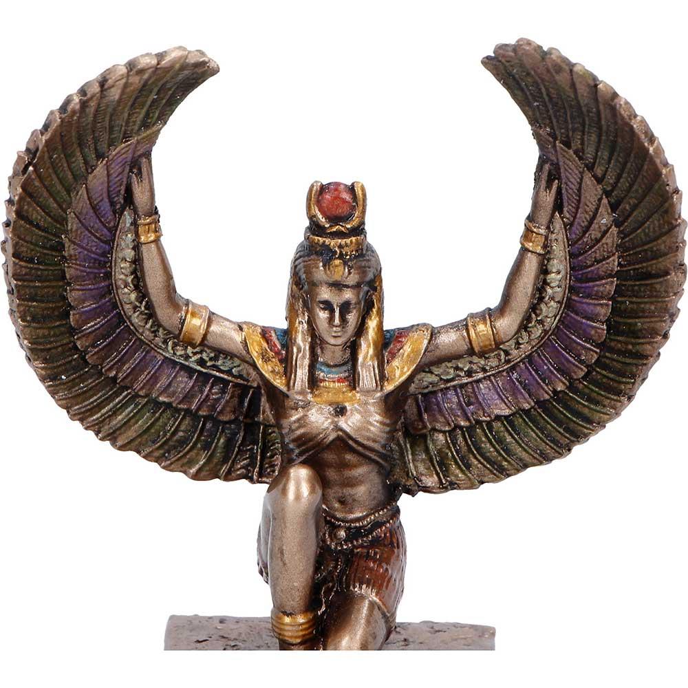 Small Isis Goddess of Magic Figurine Egyptian Mythology Winged Collectible Decor