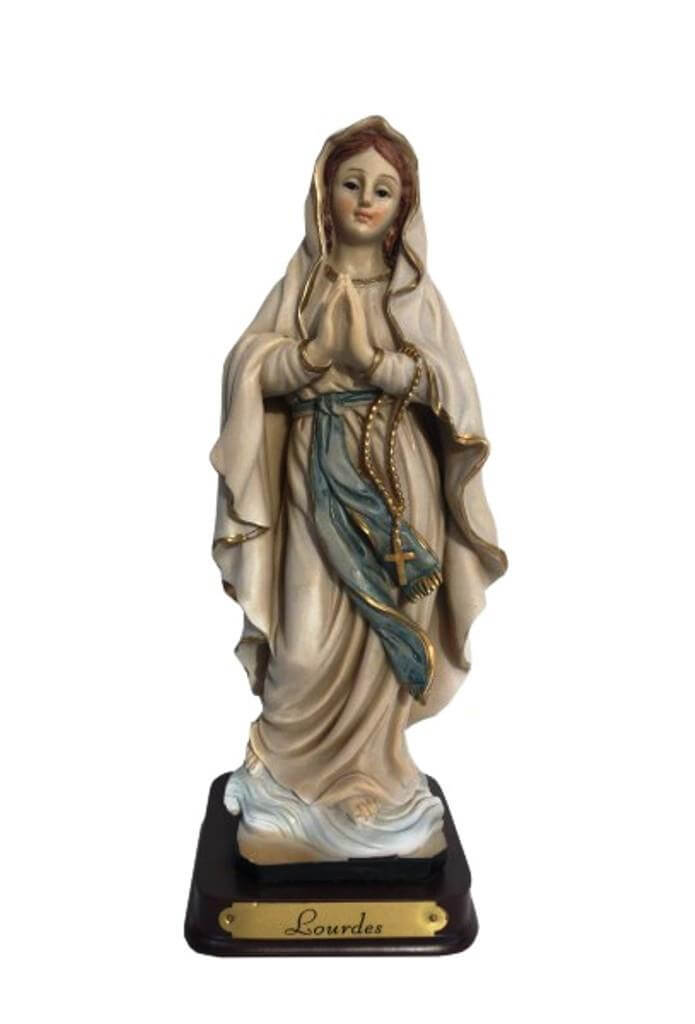 Blessed Virgin Mary Our Lady of Lourdes Statue Religious Ornament Figurine