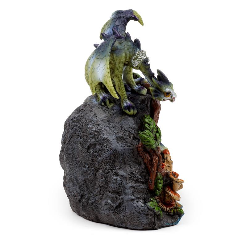 Dragon LED Crystal Cave Figurine - Color-Changing Fantasy Ornament Statue
