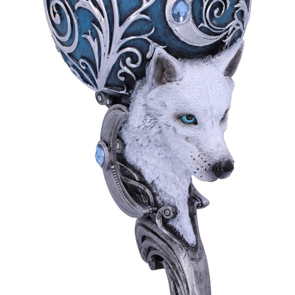 Fantasy White Wolf Enchanted Goblet Set Gothic Chalice Mystical  Drinkware Art