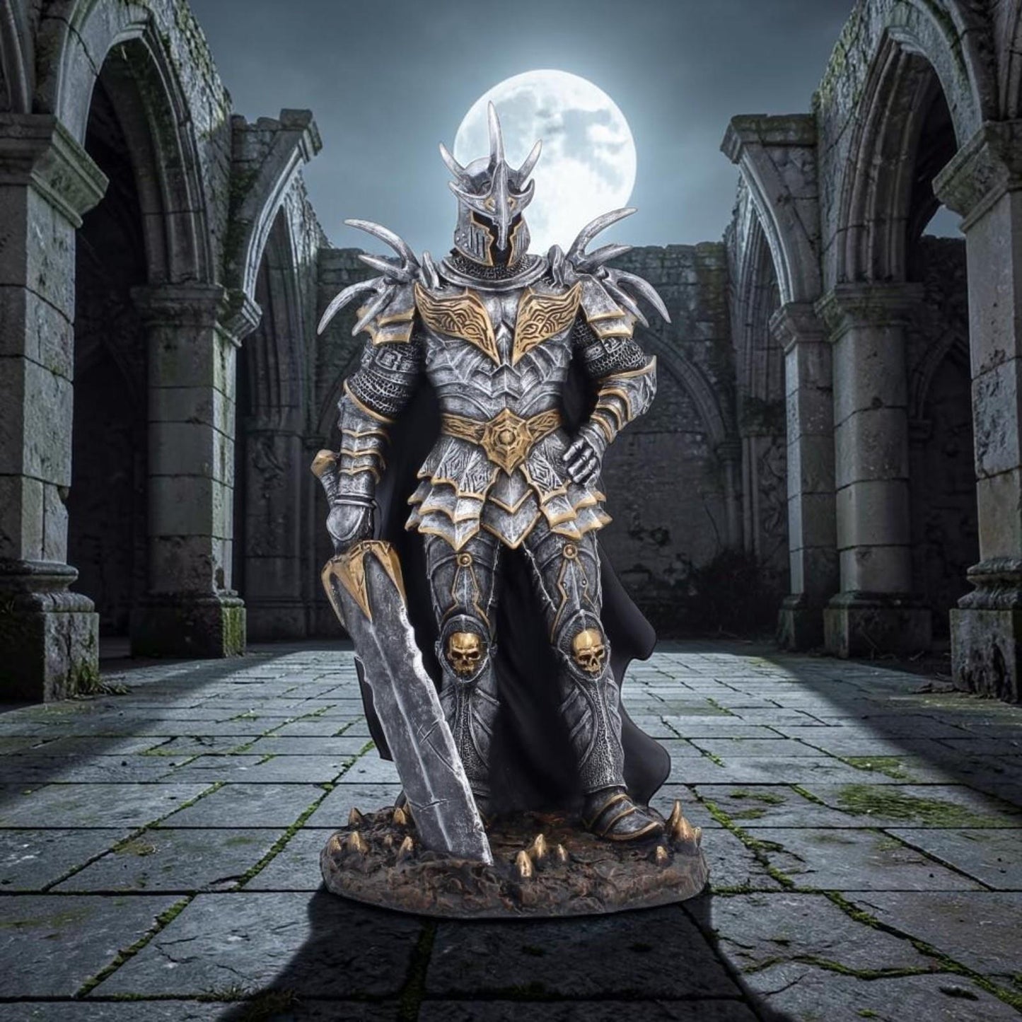 Underworld Warrior Statue Figurine Ornament Dark Gothic Fantasy Knight Sword