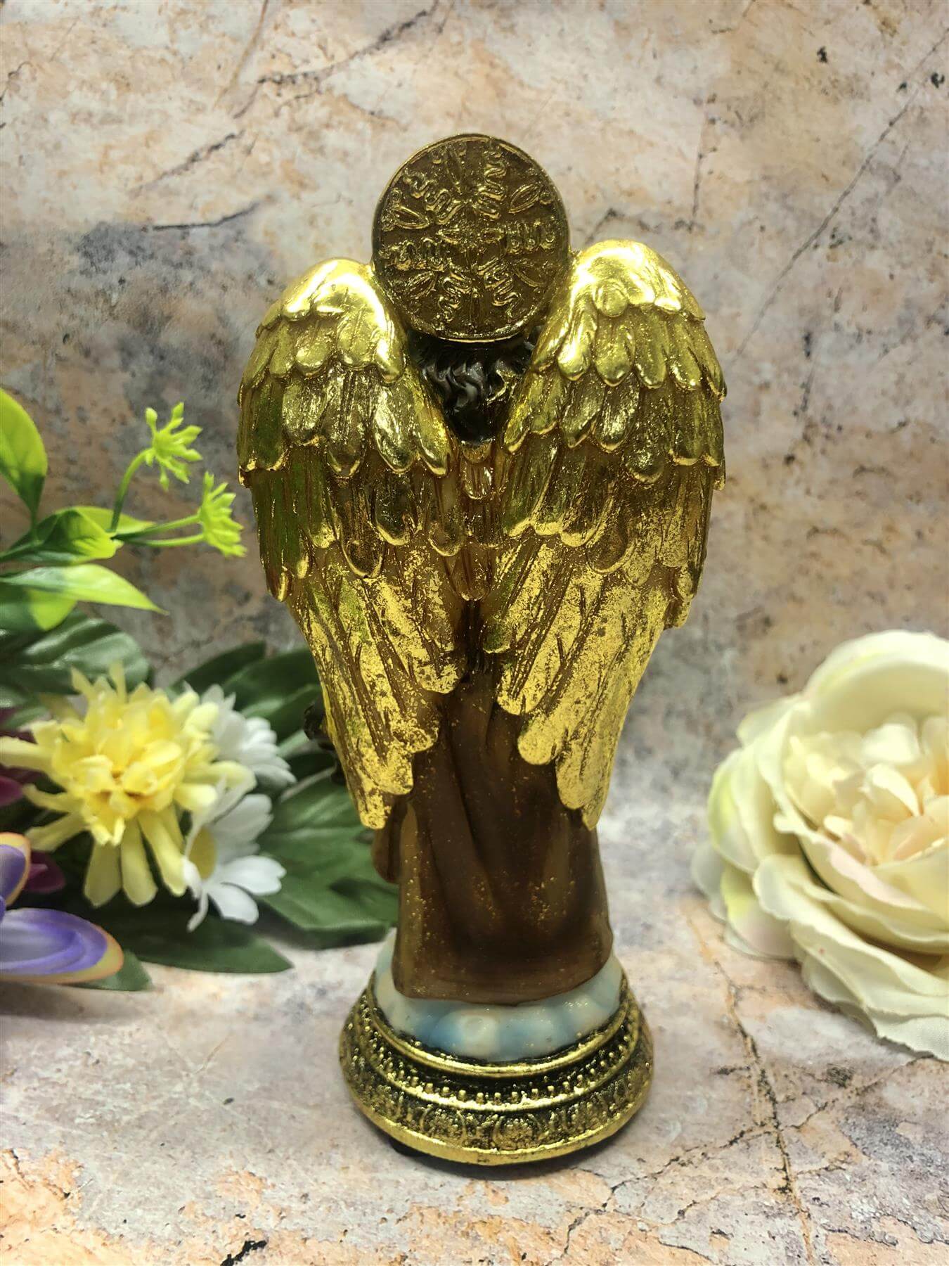 Archangel Zadkiel Statue Religious Figurine Sculpture Ornament Angel of Freedom Statue for Home or Chapel