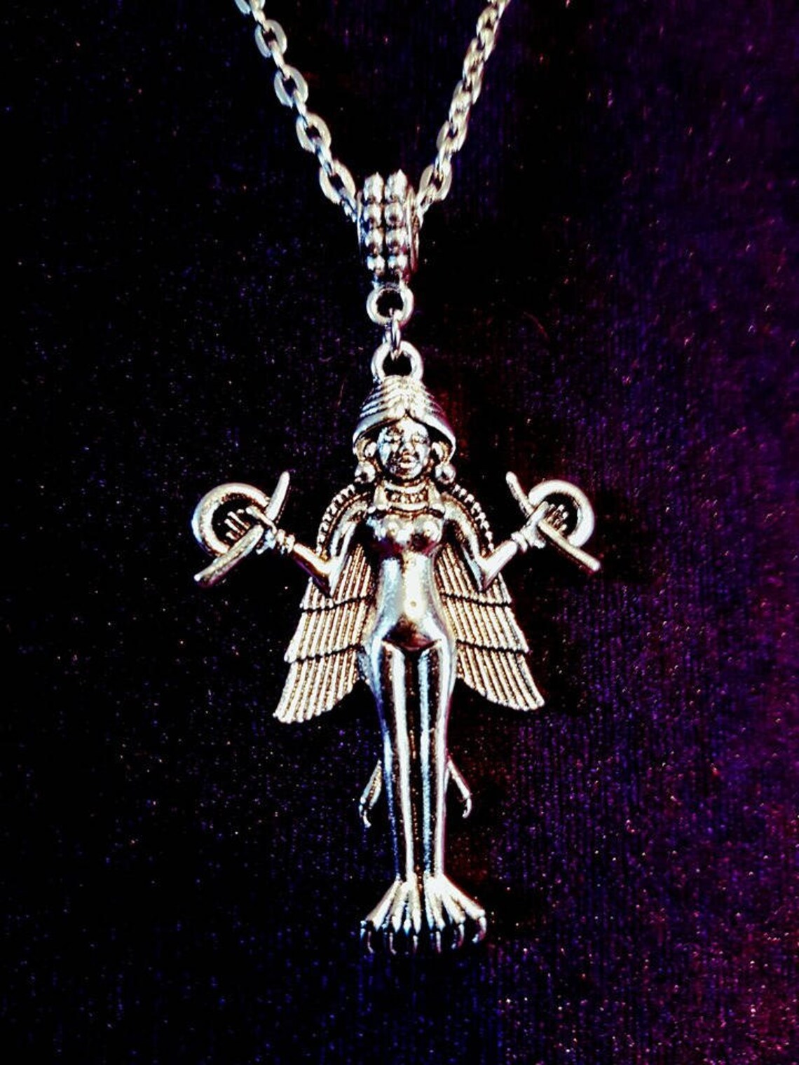 Sumer Necklace Embossed Vampire Demon Satan Gothic Mysterious