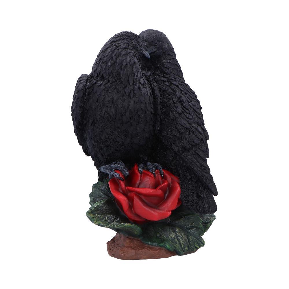 Gothic Raven Embrace Fantasy Figurine Mystical Crow Couple Romantic Statue Art