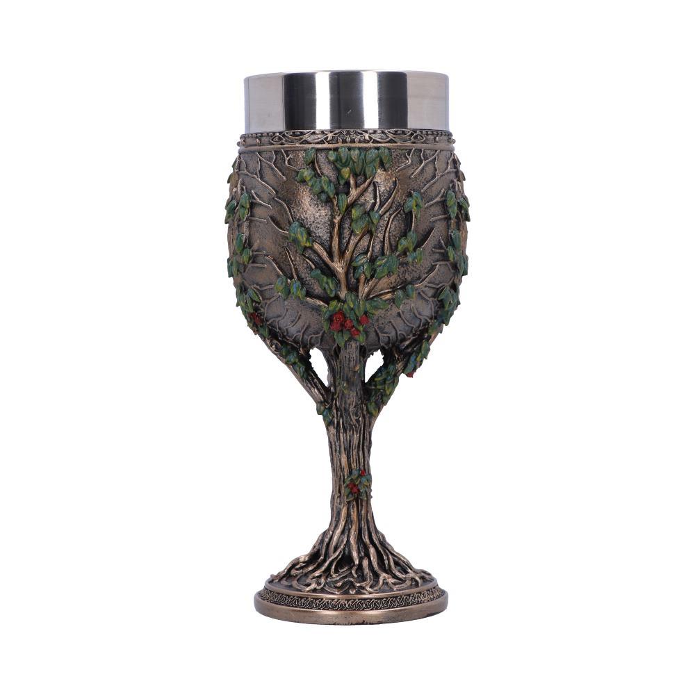 Mother Earth Goblet Pagan Goddess Chalice Wiccan tree Of Life Stainless Insert
